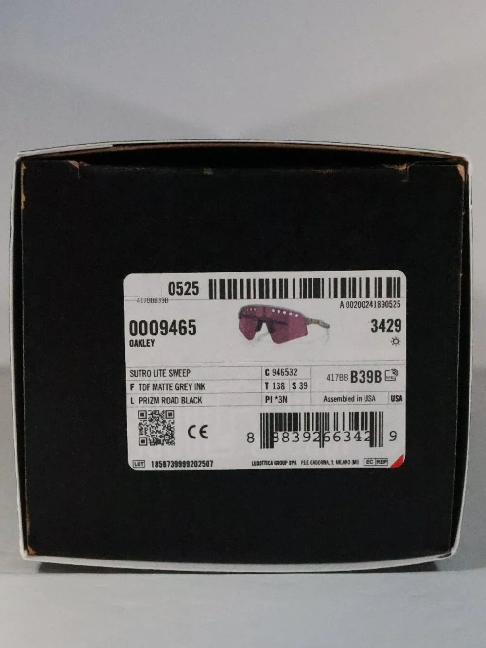 SUTRO LITE SWEEP Prizm Road Black Shield Men's Sunglasses OO9465 946532 139